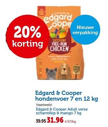 Promoties Edgard + cooper hondenvoer - Edgard & Cooper - Geldig van 26/09/2018 tot 06/10/2018 bij Aveve