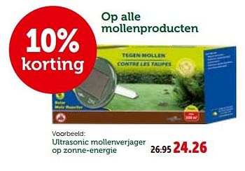 Promoties Ultrasonic mollenverjager op zonne-energie - Huismerk - Aveve - Geldig van 26/09/2018 tot 06/10/2018 bij Aveve