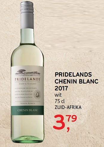 Promoties Pridelands chenin blanc 2017 - Witte wijnen - Geldig van 26/09/2018 tot 09/10/2018 bij Alvo