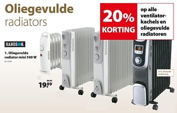Promoties Handson oliegevulde radiator mini - Handson - Geldig van 26/09/2018 tot 08/10/2018 bij Gamma