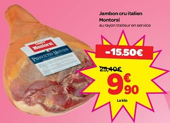 Promotions Jambon cru italien montorsi - Montorsi - Valide de 19/09/2018 à 24/09/2018 chez Carrefour