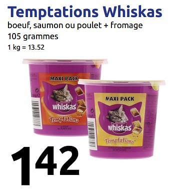Promoties Temptations whiskas - Whiskas - Geldig van 19/09/2018 tot 25/09/2018 bij Action