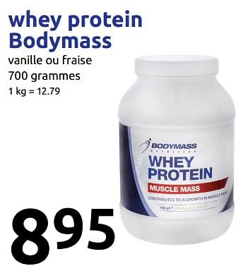 Promotions Whey protein bodymass - Bodymass - Valide de 19/09/2018 à 25/09/2018 chez Action