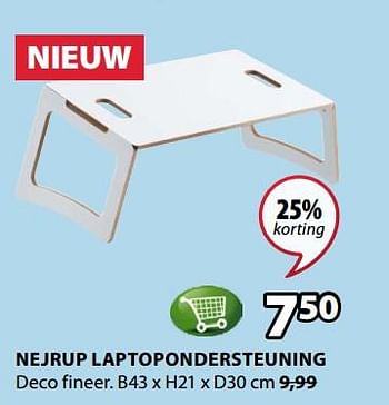 Promoties Nejrup laptopondersteuning - Huismerk - Jysk - Geldig van 17/09/2018 tot 30/09/2018 bij Jysk