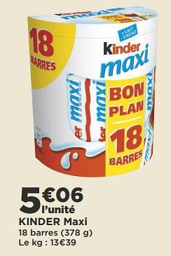 Promotions Kinder maxi - Kinder - Valide de 18/09/2018 à 30/09/2018 chez Super Casino