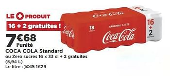Promoties Coca cola standard - Coca Cola - Geldig van 18/09/2018 tot 30/09/2018 bij Super Casino