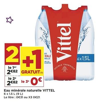 Promotions Eau minérale naturelle vittel - Vittel - Valide de 18/09/2018 à 30/09/2018 chez Super Casino