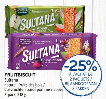 Promoties Fruitbiscuit - Sultana - Geldig van 26/09/2018 tot 09/10/2018 bij Alvo