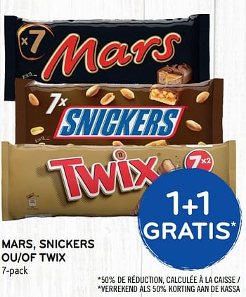 Promotions Mars, snickers ou twix - Mars - Valide de 26/09/2018 à 09/10/2018 chez Alvo
