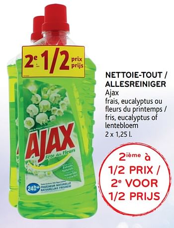 Promotions Nettoie-tout - Ajax - Valide de 26/09/2018 à 09/10/2018 chez Alvo