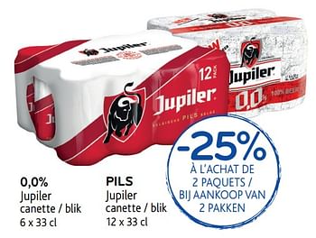 Promoties 0,0% jupiler canette - pils jupiler - Jupiler - Geldig van 26/09/2018 tot 09/10/2018 bij Alvo