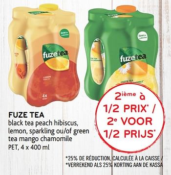 Promoties Fuze tea - FuzeTea - Geldig van 26/09/2018 tot 09/10/2018 bij Alvo
