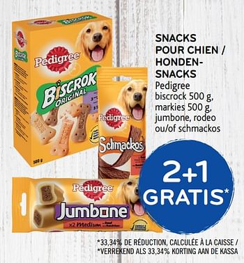 Promotions Snacks pour chien - Pedigree - Valide de 26/09/2018 à 09/10/2018 chez Alvo