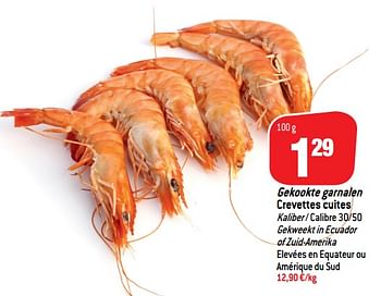 Promotions Gekookte garnalen crevettes cuites - Produit maison - Match - Valide de 19/09/2018 à 25/09/2018 chez Match