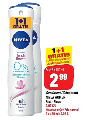 Promotions Deodorant - déodorant nivea women - Nivea - Valide de 19/09/2018 à 25/09/2018 chez Match