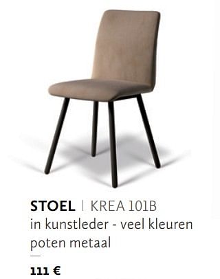 Promoties Stoel krea 101 b - Huismerk - Krea - Colifac - Geldig van 12/09/2018 tot 15/03/2019 bij Krea-Colifac