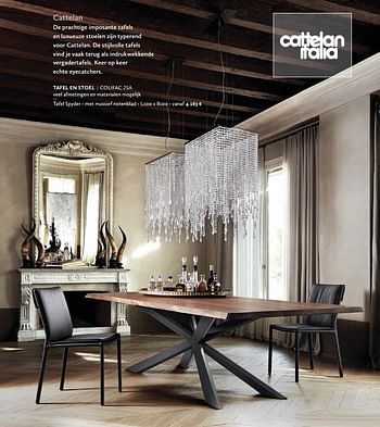 Promoties Tafel en stoel colifac 25a tafel spyder - Cattelan Italia - Geldig van 12/09/2018 tot 15/03/2019 bij Krea-Colifac