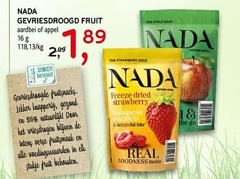 Promoties Nada gevriesdroogd fruit - Huismerk - C&B - Geldig van 19/09/2018 tot 02/10/2018 bij C&B