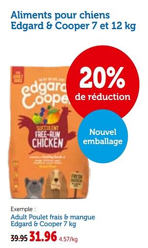 Promotions Aliments pour chiens edgard + cooper - Edgard & Cooper - Valide de 26/09/2018 à 06/10/2018 chez Aveve