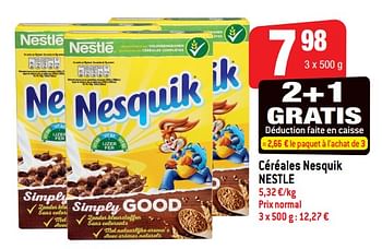 Promotions Céréales nesquik nestle - Nestlé - Valide de 19/09/2018 à 25/09/2018 chez Smatch