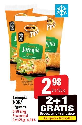 Promotions Loempia mora légumes - Mora - Valide de 19/09/2018 à 25/09/2018 chez Smatch