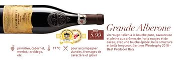 Promoties Grande alberone - Witte wijnen - Geldig van 17/09/2018 tot 31/10/2018 bij Aldi