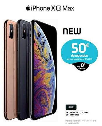 Promotions Apple iphone x s max 512 gb - Apple - Valide de 19/09/2018 à 01/10/2018 chez Base