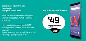 Promoties Wiko voor de bestaande base klanten - Wiko - Geldig van 19/09/2018 tot 01/10/2018 bij Base