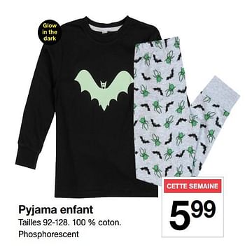 Promotions Pyjama enfant - Produit maison - Zeeman  - Valide de 22/09/2018 à 28/09/2018 chez Zeeman