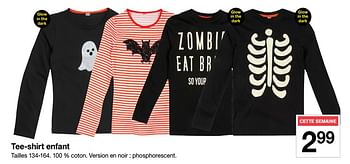 Promotions Tee-shirt enfant - Produit maison - Zeeman  - Valide de 22/09/2018 à 28/09/2018 chez Zeeman