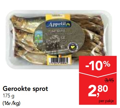 Promoties Gerookte sprot - Appetit - Geldig van 26/09/2018 tot 09/10/2018 bij Makro