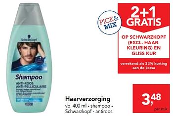 Promoties Haarverzorging shampoo - schwarzkopf - antiroos - Schwarzkopf - Geldig van 26/09/2018 tot 09/10/2018 bij Makro
