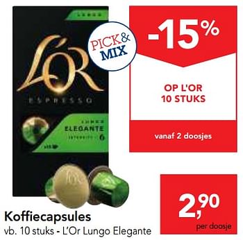 Promoties Koffiecapsules l`or lungo elegante - Douwe Egberts - Geldig van 26/09/2018 tot 09/10/2018 bij Makro