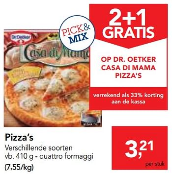 Promotions Pizza`s verschillende soorten - Dr. Oetker - Valide de 26/09/2018 à 09/10/2018 chez Makro