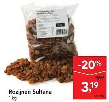 Promoties Rozijnen sultana - Sultana - Geldig van 26/09/2018 tot 09/10/2018 bij Makro