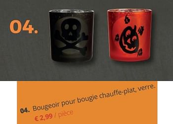 Promotions Bougeoir pour bougie chauffe-plat, verre - Produit Maison - Ava - Valide de 18/09/2018 à 04/11/2018 chez Ava
