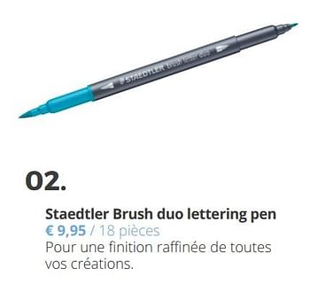 Promotions Staedtler brush duo lettering pen - Staedtler - Valide de 18/09/2018 à 04/11/2018 chez Ava