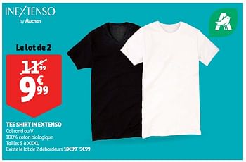 Promotions Tee shirt in extenso - Inextenso - Valide de 19/09/2018 à 25/09/2018 chez Auchan Ronq