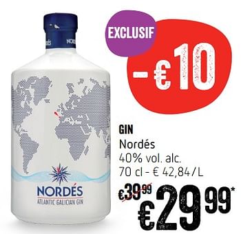 Promotions Gin nordés - Nordès - Valide de 20/09/2018 à 26/09/2018 chez Delhaize