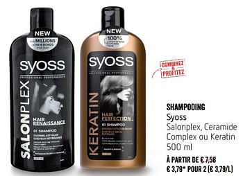 Promoties Shampooing syoss - Syoss - Geldig van 20/09/2018 tot 26/09/2018 bij Delhaize