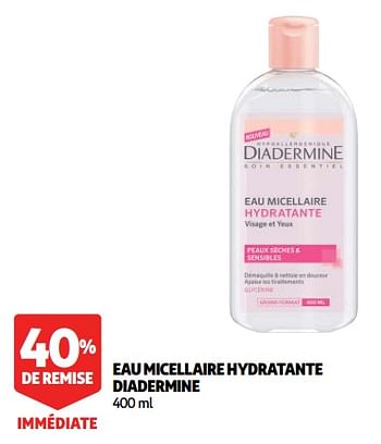 Promoties Eau micellaire hydratante diadermine - Diadermine - Geldig van 19/09/2018 tot 25/09/2018 bij Auchan