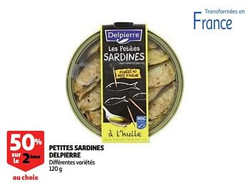 Promotions Petites sardines delpierre - Delpierre - Valide de 19/09/2018 à 25/09/2018 chez Auchan Ronq