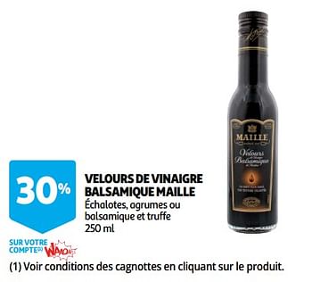 Promotions Velours de vinaigre balsamique maille - Maille - Valide de 19/09/2018 à 25/09/2018 chez Auchan Ronq