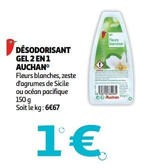 Promotions Désodorisant gel 2 en 1 auchan - Produit Maison - Auchan Ronq - Valide de 19/09/2018 à 25/09/2018 chez Auchan Ronq