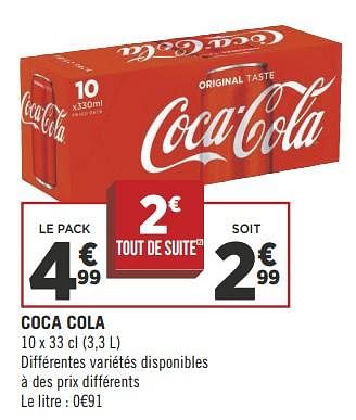 Promotions Coca cola - Coca Cola - Valide de 18/09/2018 à 30/09/2018 chez Géant Casino