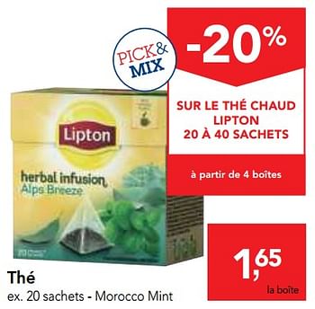 Promoties Thé - Lipton - Geldig van 26/09/2018 tot 09/10/2018 bij Makro
