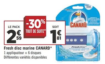 Promotions Fresh disc marine canard - Canard WC - Valide de 18/09/2018 à 30/09/2018 chez Géant Casino