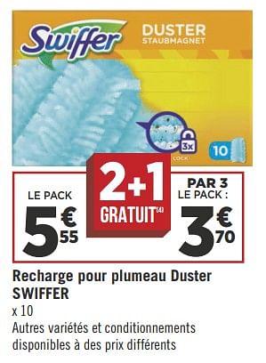 Promoties Recharge pour plumeau duster swiffer - Swiffer - Geldig van 18/09/2018 tot 30/09/2018 bij Géant Casino