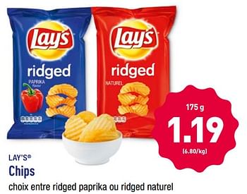 Promoties Chips - Lay's - Geldig van 25/09/2018 tot 29/09/2018 bij Aldi