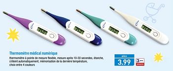 Promotions Thermomètre médical numérique - Dittmann - Valide de 25/09/2018 à 29/09/2018 chez Aldi